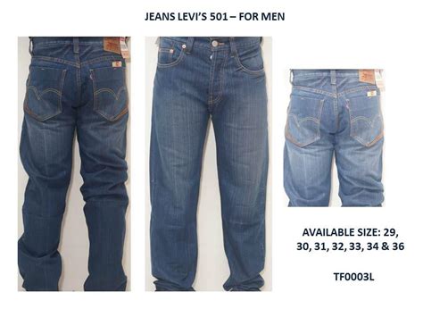 Cuma bandingkan harga kami di pasaran. PEMBEKAL SELUAR JEANS MURAH: LEVIS 501 THAILAND