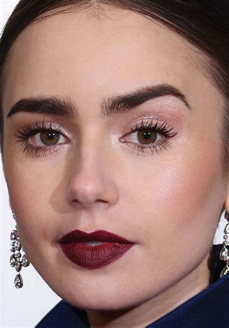 Close Up Of Lily Collins At The 2019 Bafta Awards Lily Collins