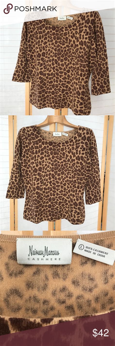 Neiman Marcus Leopard Print Cashmere Sleeve Cashmere Clothes Design Leopard Print