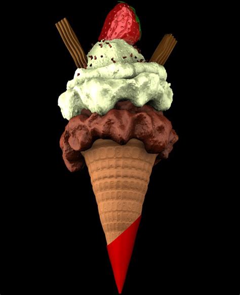 Ice Cream Cone V1 Free 3d Model Obj Stl Free3d