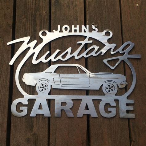 Personalized Custom Ford Mustang Sign Metal Garage Sign Personalized