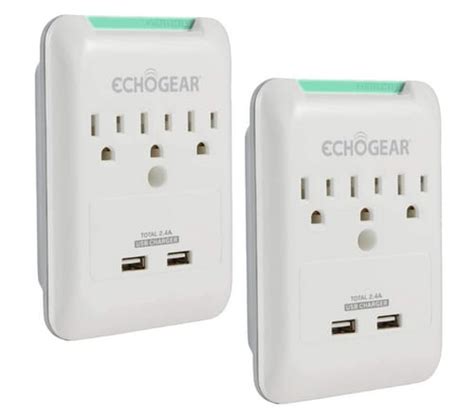 Review Echogear Surge Protector 3 Ac Outlets And 2 Usb Ports