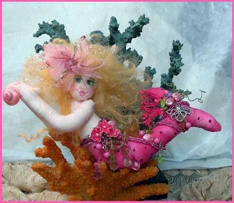 Ooak Mermaid Art Doll Redhead Sea Mermaid Doll With Silver Etsy