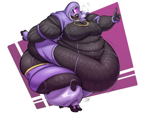 Rule 34 Alien Alien Girl Bbw Bodysuit Fat Masked Mass Effect Massive Belly Milkybody Obese