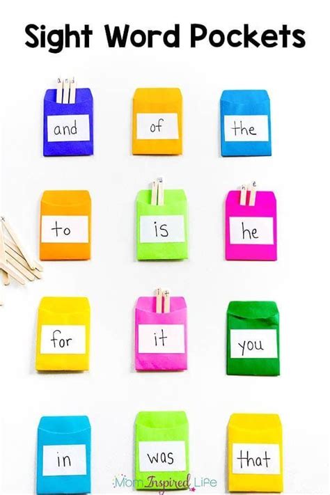 These Sight Word Pockets Are A Hands On And Effective Way To Teach Kids