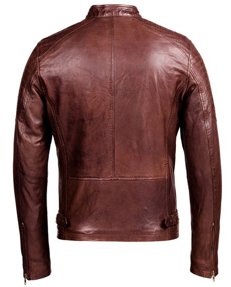 Check spelling or type a new query. Cafe Racer Brown Leather Jacket - Mens Genuine Leather Jackets