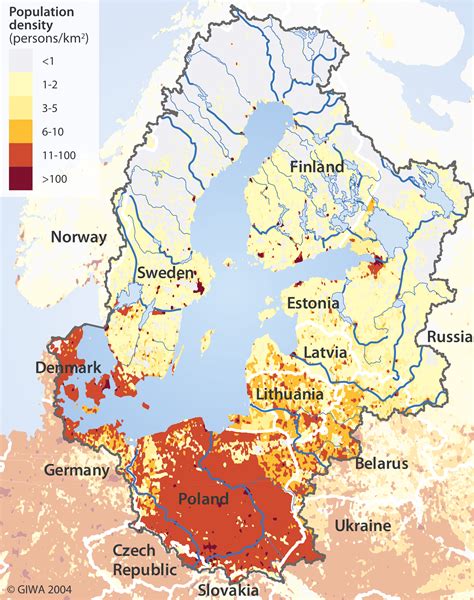 Population Density In The Baltic Basin, 2004 : MapPorn