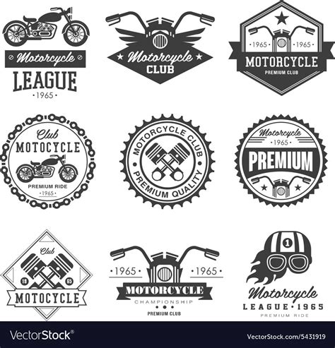 Badges Motorcycle Collections Royalty Free Vector Image