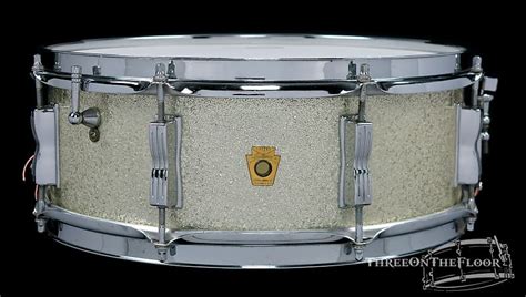 1966 Ludwig Jazz Festival Sparkling Silver Pearl Snare Drum Reverb