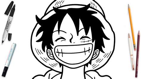 How To Draw Luffy Easy Step By Step Monkey D Luffu One Piece Art