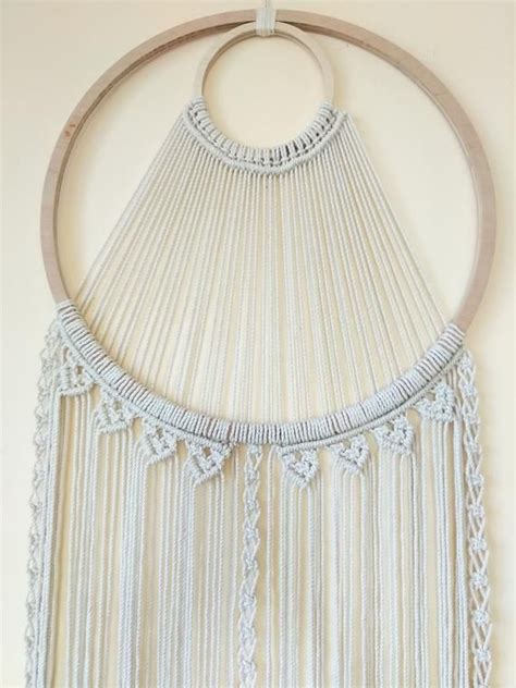 Learn how to make this gorgeous boho half circle diy macrame wall hanging with a pop of color in this step by step tutorial! Macrame in the circle Macrame Wall Hanging Tapestry Woven ...