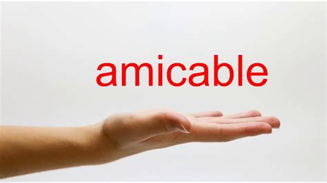 How To Pronounce Amicable American English Youtube