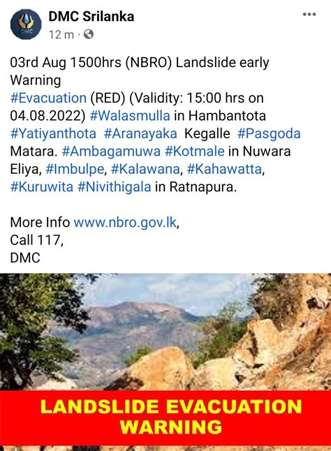 Landslide Warning Issued For 08 Districts Newswire