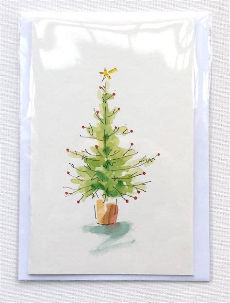 Original Hand Painted Watercolour Christmas Cards The Etsy In 2020
