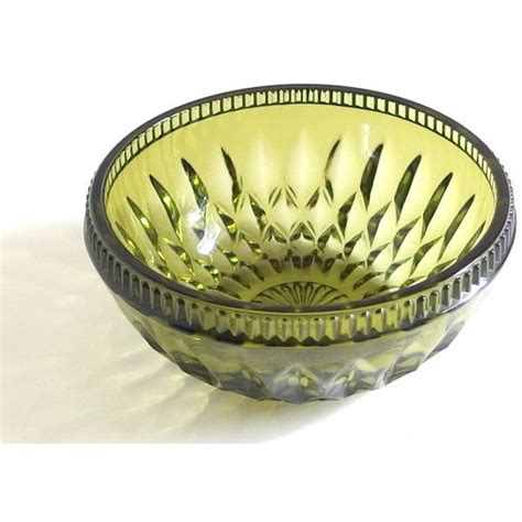 retro dishes vintage 1970 s avocado green indiana glass mt vernon 6 liked on polyvore