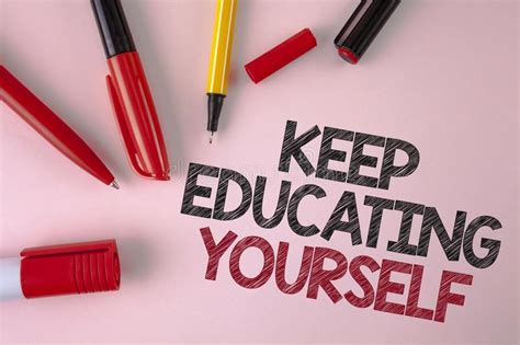 Conceptual Hand Writing Showing Keep Education Yourself Business Photo