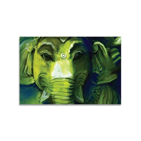 Nanakart Abstract Ganesha Wall Art Painting Digital Reprint Ready To