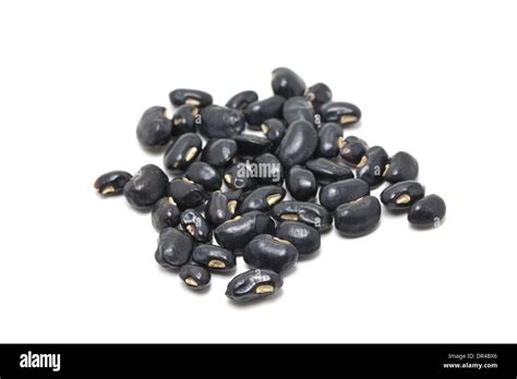 Black Beans Isolated On White Stock Photo Alamy