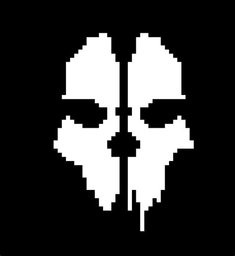 Call Of Duty Ghost Logo Pixel Art Maker