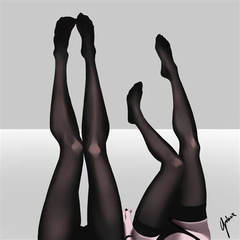 Yulnuxx Highres Tagme Black Pantyhose Feet Legs Up Pantyhose