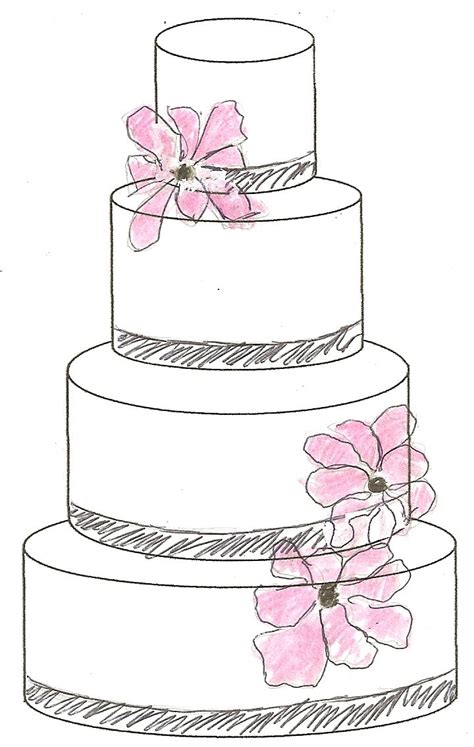 Cake Sketch Wedding Cake Drawing Cool Wedding Cakes Wedding Cake