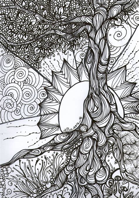 Tree Of Life Pen And Ink Adult Colouring Book Series 2012 Artists