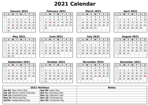Local holidays are not listed. Free Yearly Printable Calendar 2021 with Holidays