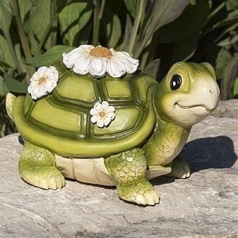 Roman Mini Turtle Painted Critter Outdoor Garden Statue 12314