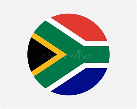 South Africa Round Country Flag South African Circle National Flag