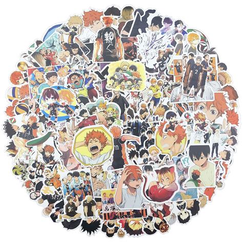 Buy 119 Pcs Haikyuu Stickers Waterproof Vinyl Anime Stickers For Laptop