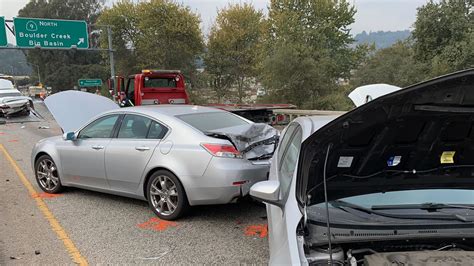 Big Rig Crash Involving 20 Cars Closes Northbound Hwy 1 In Santa Cruz