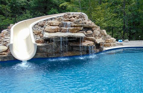 Swimming Pool Rock Slides Photos│ Blue Haven Pools