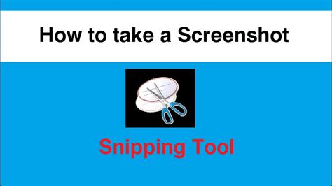 How To Take A Screenshot Snipping Tool Youtube