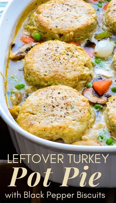 Turkey and Pepper Biscuit Pot Pie | Recipe | Turkey pot pie, Stuffed