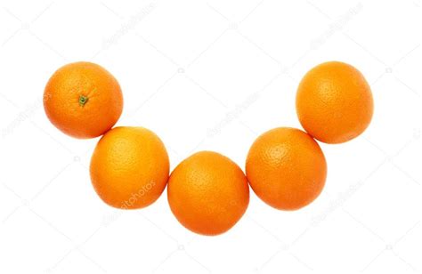 Picture Five Oranges Five Oranges Fruits — Stock Photo © Exopixel