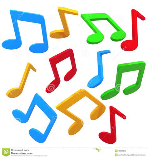 Colorful Music Notes Clip Art Cliparts