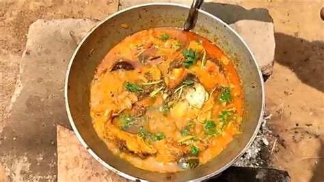The Best Rohu Fish Curry Cooking Outdoor Youtube