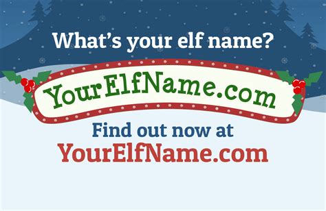 Elf Name Generator Whats Your Elf Name Christmas Elf Name Maker