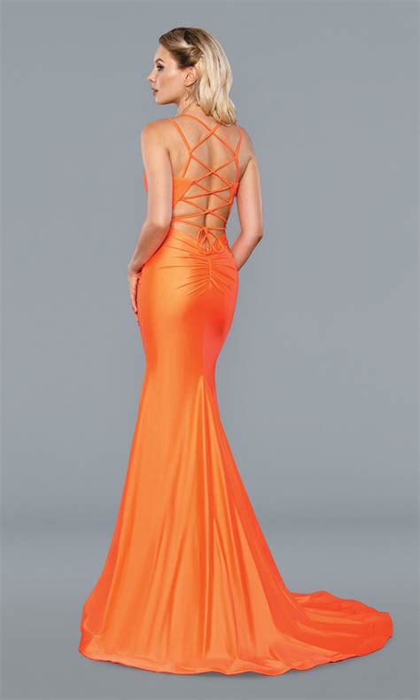 Strappy Open Back Long Prom Dress 22039 Promgirl