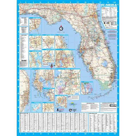 Florida State Wall Map Executive Series Swiftmaps