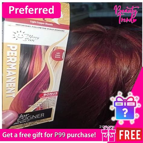 Light Copper Blonde Merrysun Permanent Hair Color Cod Shopee Philippines