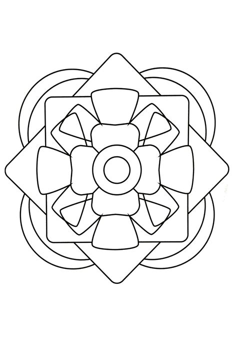 Geometric Mandala Coloring Page Free Printable Geometric Coloring