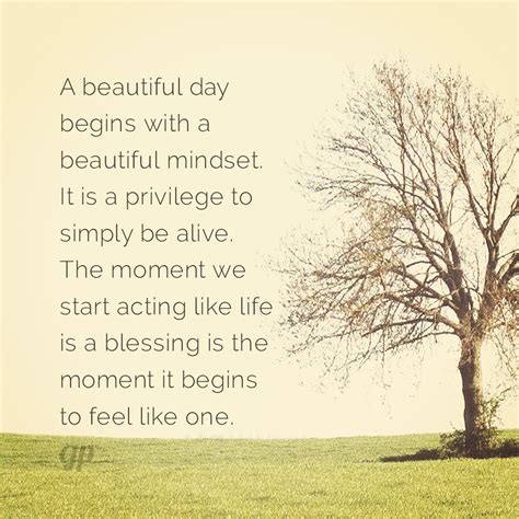 A Beautiful Day Begins With A Beautiful Mindset It Is A Privilege To