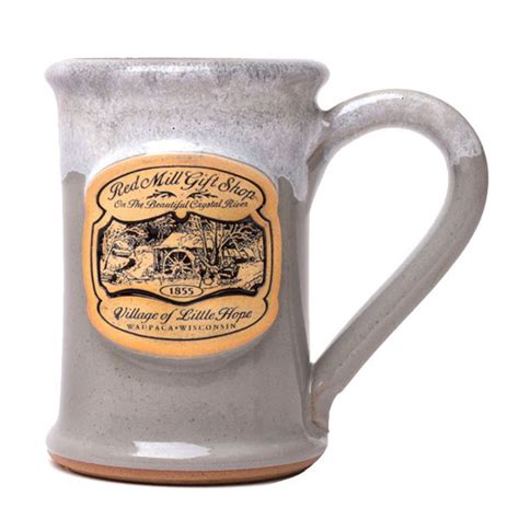 Slimline Grey Fox Pottery Mugs Personalized Coffee Mugs Custom Mugs