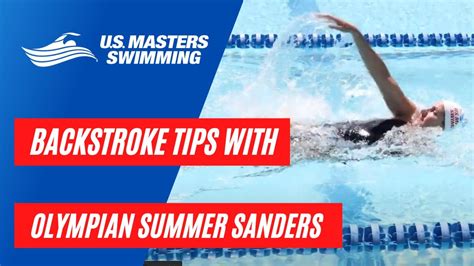 Backstroke With Olympian Summer Sanders Swim With Power 💪 Youtube