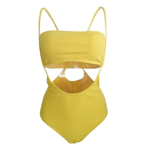 women s sexy high neck yellow bathing suit beachwear two piece suits biquini swimsuits tankini