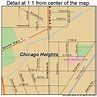 Chicago Heights Illinois Street Map 1714026