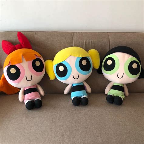 Giant Powerpuff Girls Plush Doll Bubbles And Buttercup Sold Toys