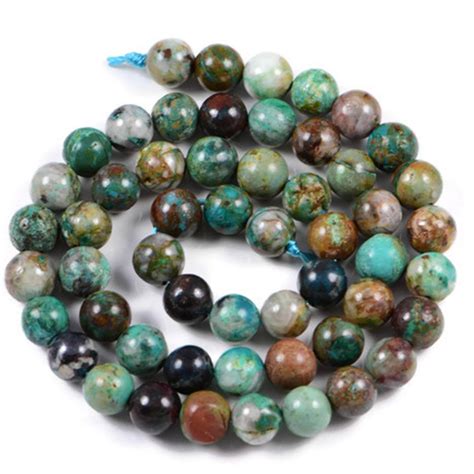 Semi Precious Beads7 75mm Chrysocolla Beads Aqbeadsuk