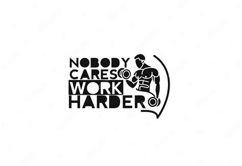 Premium Vector Nobody Cares Work Harder Calligraphic Text Tshirt Design